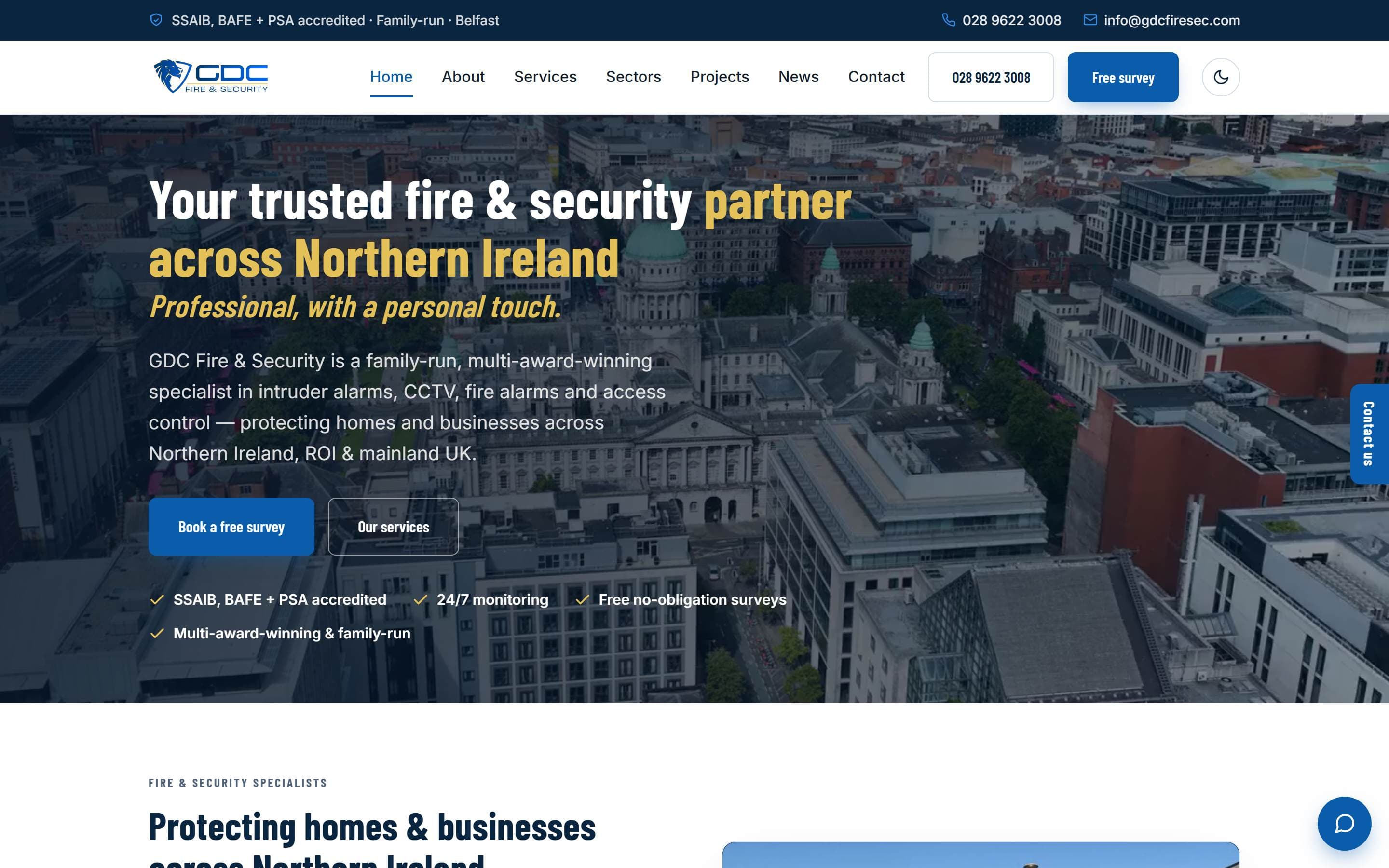 GDC Fire & Security website