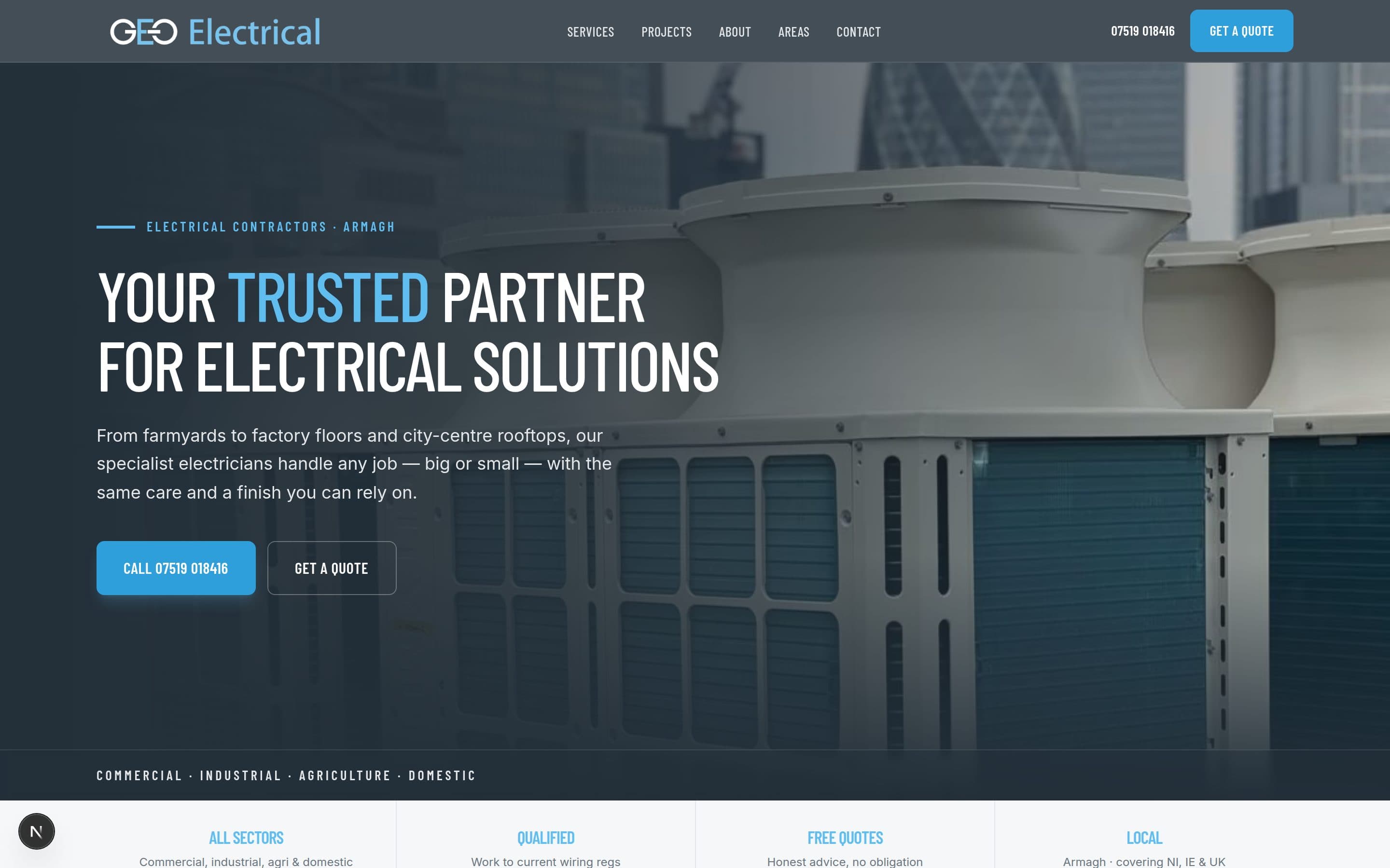 GEO Electrical website